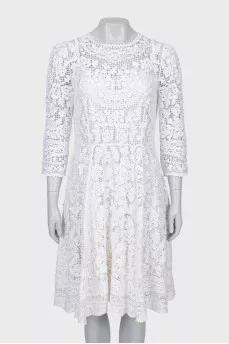 Fitted dress with 3/4 sleeves