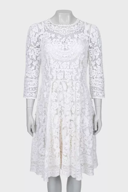 Fitted dress with 3/4 sleeves