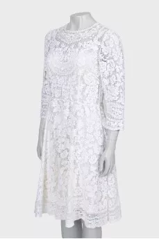 Fitted dress with 3/4 sleeves