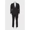 Men's brown striped suit