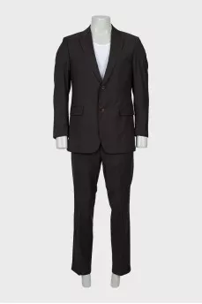 Men's brown striped suit