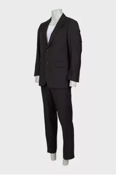 Men's brown striped suit