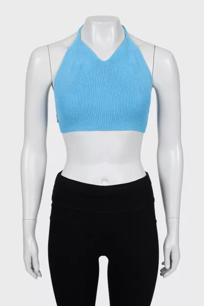 Blue ribbed top