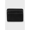 Leather mini bag with metal strap