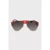 Sunglasses with red temples