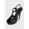 Patent high heel sandals