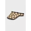 Braided visor in signature print