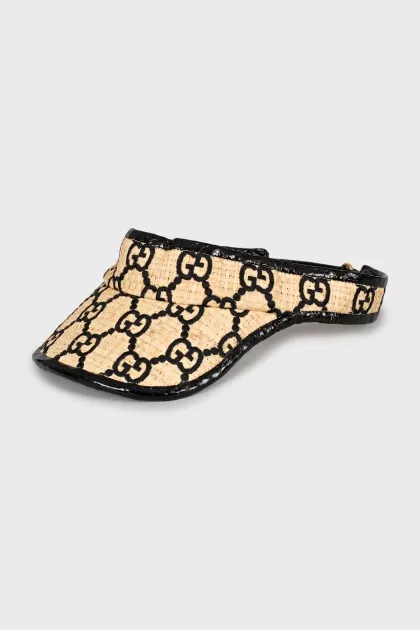 Braided visor in signature print