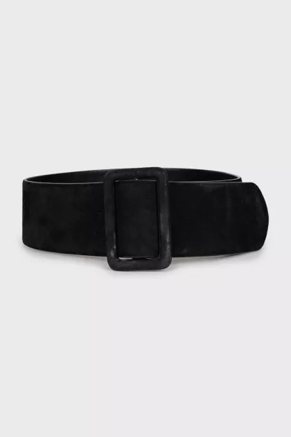 Wide suede belt