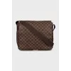 Men's checkered crossbody bag