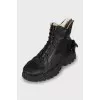 Chunky leather boots