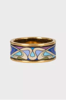 Gold ring with abstract design