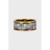 Gold ring with abstract design