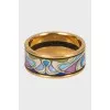 Gold ring with abstract design
