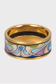 Gold ring with abstract design