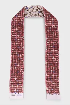 Silk scarf in signature print