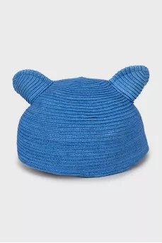 Blue cap decorated with ears