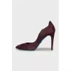 Purple suede shoes
