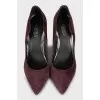Purple suede shoes