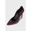 Purple suede shoes