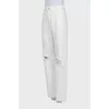 Ripped effect palazzo jeans