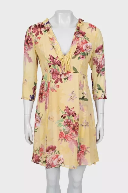 Floral ruffle dress