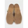 Flip-flops with woven soles