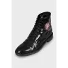 Men's insulated boots with patches