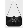 Shoulder bag with silver hardware