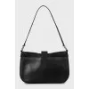 Shoulder bag with silver hardware