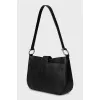 Shoulder bag with silver hardware