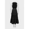 Maxi dress with contrast seams