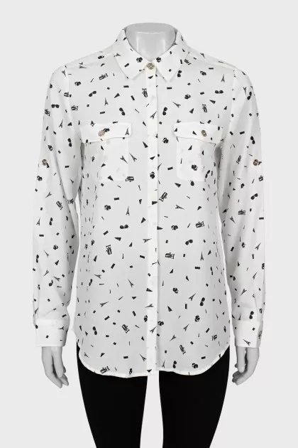 Printed straight-fit shirt