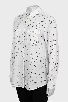 Printed straight-fit shirt