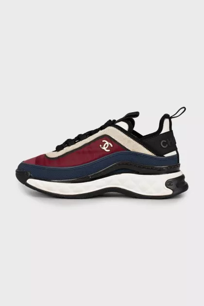 Mixed color sneakers with logo