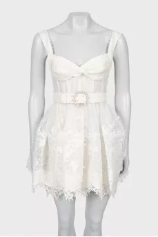 Mini dress decorated with beads