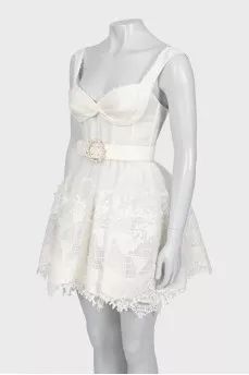Mini dress decorated with beads