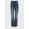 Blue high waist flared jeans