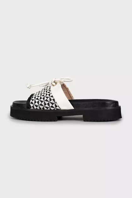 Black and white print slides