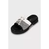 Black and white print slides