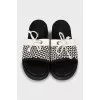 Black and white print slides
