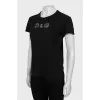 Fitted T-shirt with embellished logo