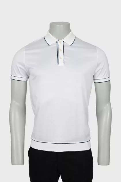 Men's polo with contrasting edges