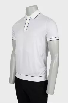 Men's polo with contrasting edges