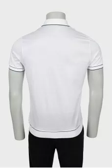 Men's polo with contrasting edges