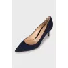 Navy blue suede shoes