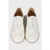 White sneakers with chunky soles