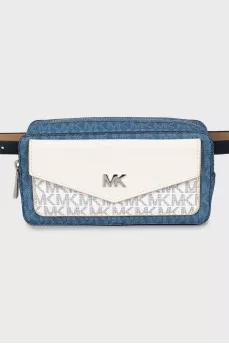 Belt bag with silver logo