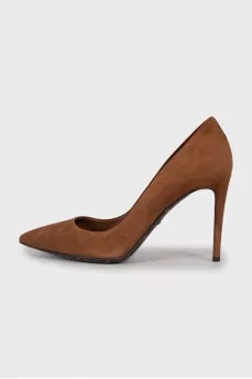 Suede high heels