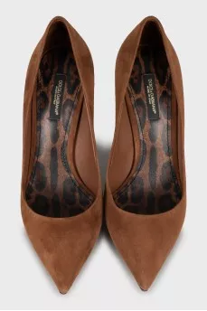 Suede high heels